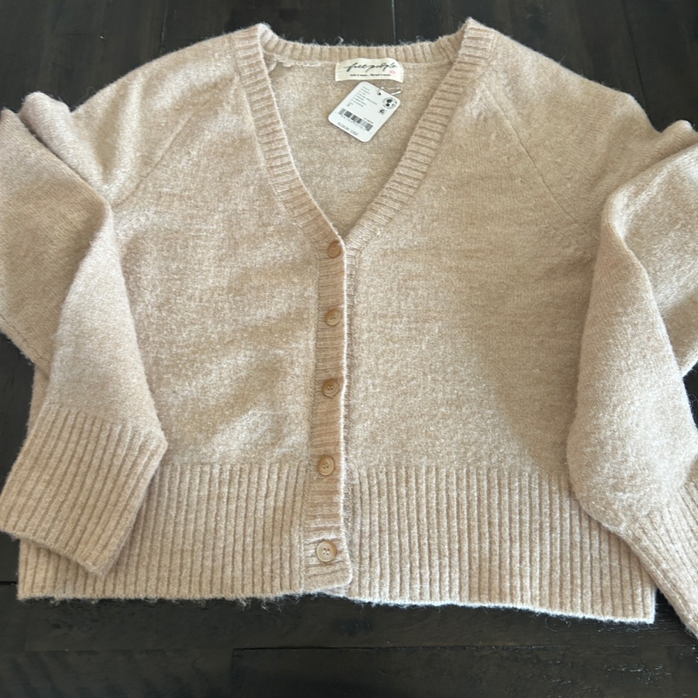 Free People School Girl Cardigan in Pearl Melange - Picture 8 of 10